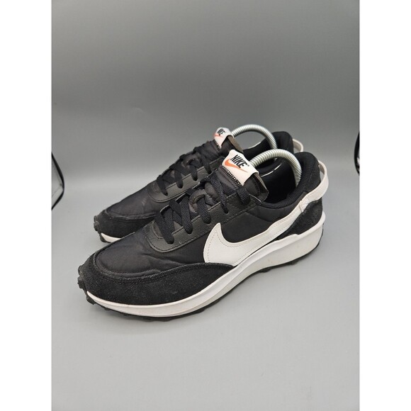 NIKE WAFFLE DEBUT MEN'S Size 8 SNEAKER CASUAL SHOES Black White DH9522-001 - Picture 3 of 11